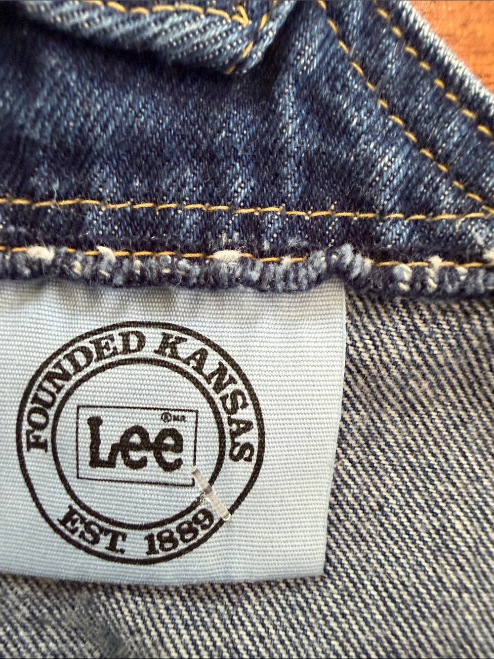 Rare Vintage Lee Denim Overalls Jumpsuit Button Front Medium Wash Indigo 80s 90s - Picture 2 of 14